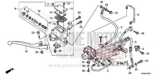 MAITRE-CYLINDRE FREIN AV. (FES125A) FES125AC de 2012